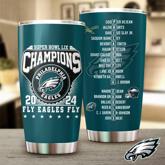 Philadelphia Eagles Honor Champion Super Bowl LIX 2025 Tumbler Cup ESB1017