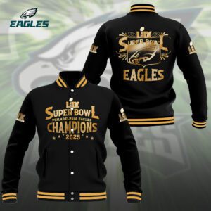 Philadelphia Eagles Honor Champion Super Bowl LIX 2025 Varsity Jacket Baseball Jacket ESB1007