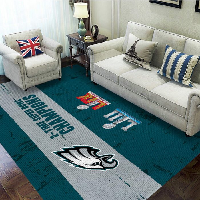 Philadelphia Eagles Rectangular Rug Floor Decor GRR1006