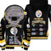 Pittsburgh Steelers 6-Time Super Bowl Champions For Fans Unisex Fleece Hoodie