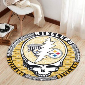 Pittsburgh Steelers Premium Round Rug Floor Decor SRR1143