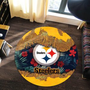 Pittsburgh Steelers Premium Round Rug Floor Decor SRR1145