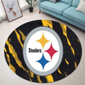 Pittsburgh Steelers Premium Round Rug Floor Decor SRR1182