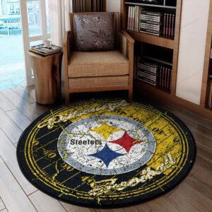 Pittsburgh Steelers Premium Round Rug Floor Decor SRR1184