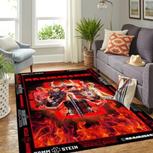 Rammstein Rectangular Rug Floor Decor GRR1104