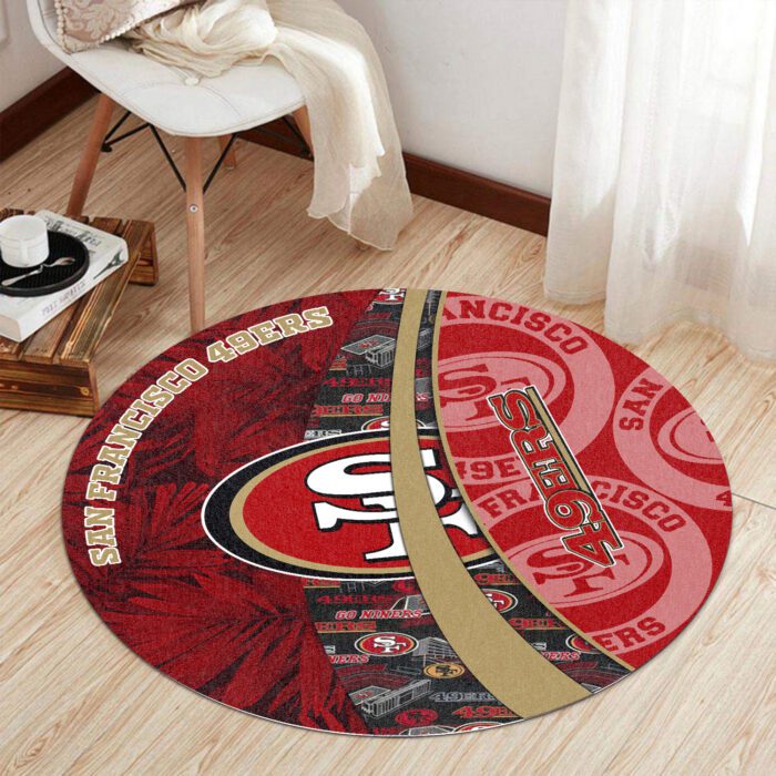 San Francisco 49ers Premium Round Rug Floor Decor SRR1147