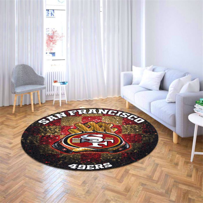 San Francisco 49ers Premium Round Rug Floor Decor SRR1150