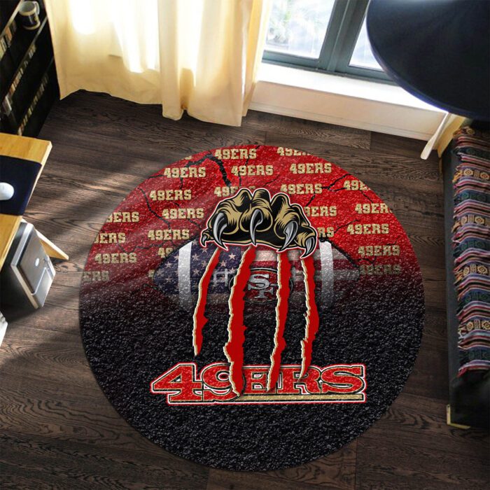 San Francisco 49ers Premium Round Rug Floor Decor SRR1152