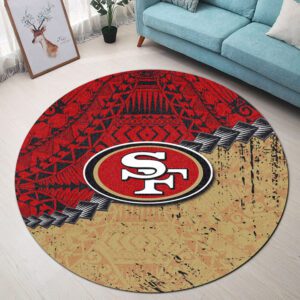 San Francisco 49ers Premium Round Rug Floor Decor SRR1185