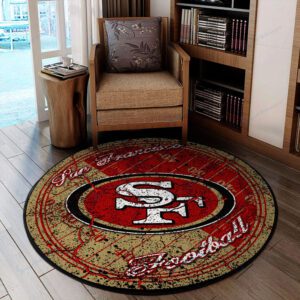 San Francisco 49ers Premium Round Rug Floor Decor SRR1186