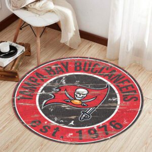 Tampa Bay Buccaneers Premium Round Rug Floor Decor SRR1181