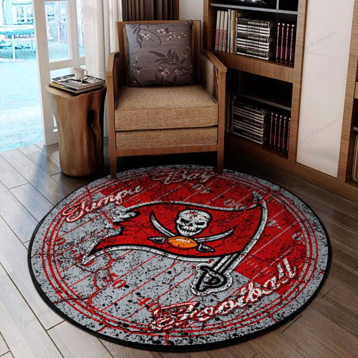 Tampa Bay Buccaneers Premium Round Rug Floor Decor SRR1193