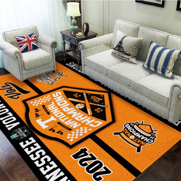 Tennessee Volunteers Baseball Rectangular Rug Floor Decor GRR1079