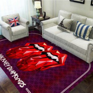 The Rolling Stones Rectangular Rug Floor Decor GRR1128