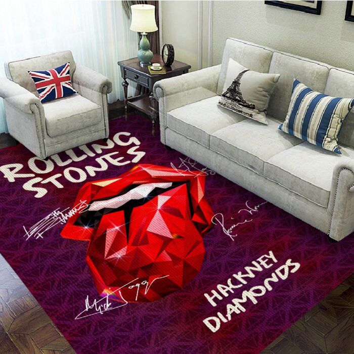 The Rolling Stones Rectangular Rug Floor Decor GRR1129