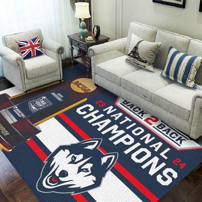 UConn Huskies Men's Basketball Rectangular Rug Floor Decor GRR1089