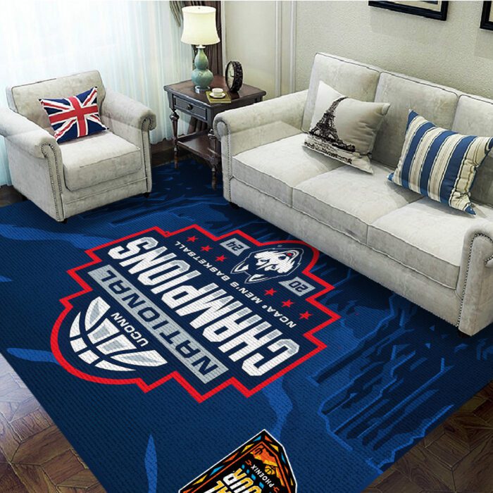 UConn Huskies Men's Basketball Rectangular Rug Floor Decor GRR1091