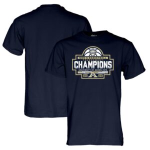 Akron Zips Blue 84 Unisex 2025 MAC Men's Basketball Conference Tournament Champions T-Shirt - Navy