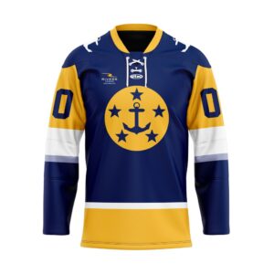 ECHL Norfolk Admirals Personalized Navy Lace Hockey Jersey