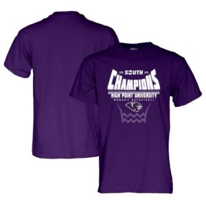 High Point Panthers Blue 84 Unisex 2025 Big South Women's Basketball Conference Tournament Champions T-Shirt - Purple