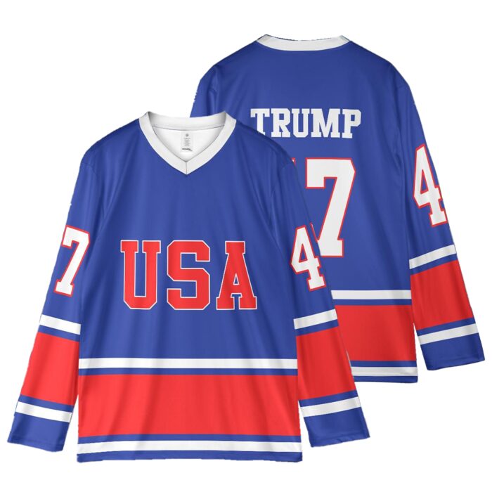 Men's Usa Hockey Jersey Donald Trump #47 Jersey Hockey 2025 Tournament