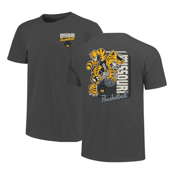 Missouri Tigers Comfort Colors Mascot Dunk T-Shirt - Charcoal