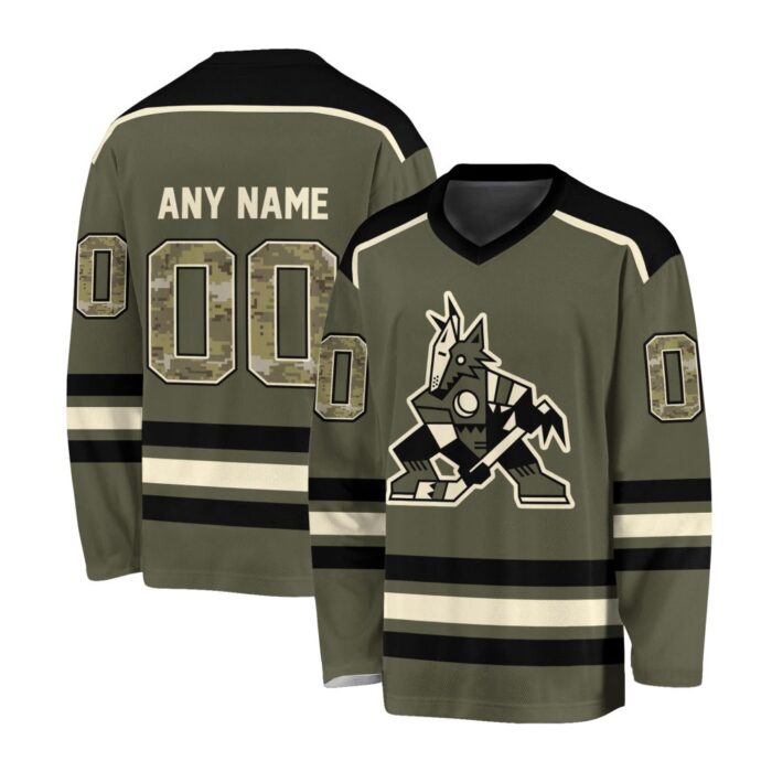 NHL Arizona Coyotes Special Camo V-neck Hockey Jersey FHJ301