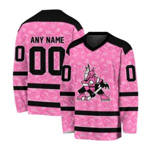 NHL Arizona Coyotes Special Pink V-neck Hockey Jersey FHJ301