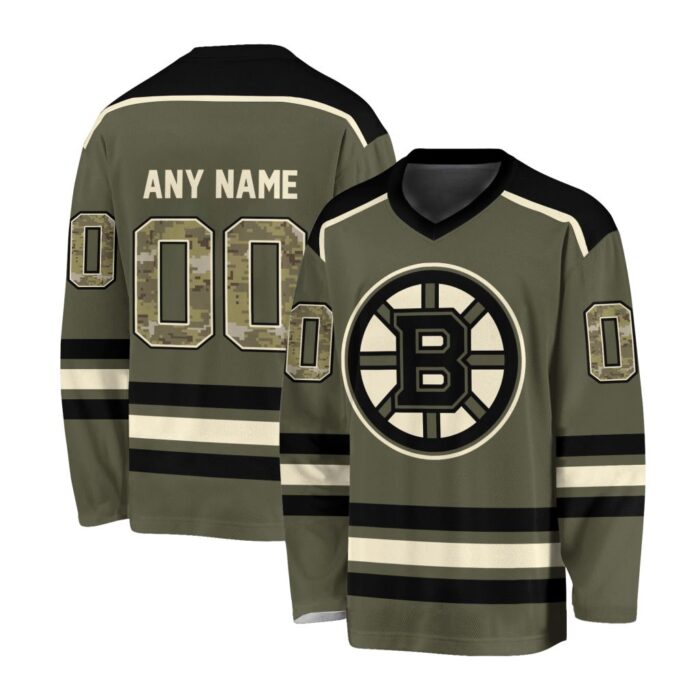 NHL Boston Bruins Special Camo V-neck Hockey Jersey FHJ301