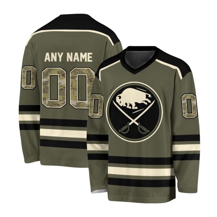 NHL Buffalo Sabres Special Camo V-neck Hockey Jersey FHJ301