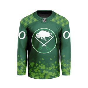 NHL Buffalo Sabres Special Design For St.Patrick's Day Hockey Jersey Collar Logo FHC1004