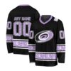 NHL Carolina Hurricanes Special Black Hockey Fight Cancer V-neck Hockey Jersey FHJ301