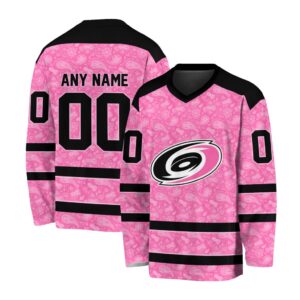 NHL Carolina Hurricanes Special Pink V-neck Hockey Jersey FHJ301