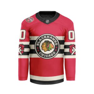 NHL Chicago Blackhawks Personalized 2025 Winter Classic Hockey Jersey Collar Logo