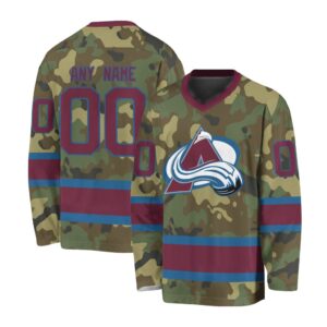 NHL Colorado Avalanche Special Camo Design V-neck Hockey Jersey FHJ302