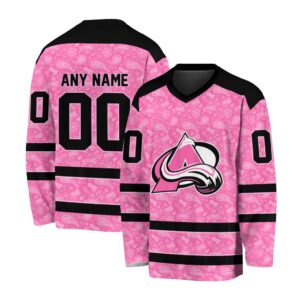 NHL Colorado Avalanche Special Pink V-neck Hockey Jersey FHJ301