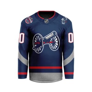 NHL Columbus Blue Jackets Personalized 2025 Stadium Series Hockey Jersey Collar Logo