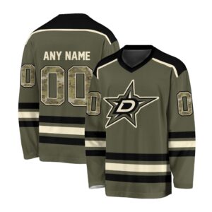 NHL Dallas Stars Special Camo V-neck Hockey Jersey FHJ301