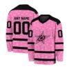 NHL Dallas Stars Special Pink V-neck Hockey Jersey FHJ301