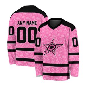 NHL Dallas Stars Special Pink V-neck Hockey Jersey FHJ301