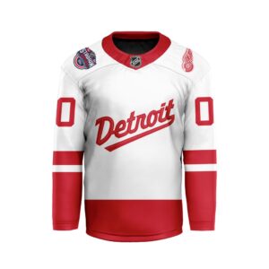 NHL Detroit Red Wings Personalized 2025 Stadium Series Hockey Jersey Collar Logo