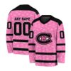 NHL Montreal Canadiens Special Pink V-neck Hockey Jersey FHJ301
