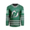 NHL New Jersey Devils Special Design For St.Patrick's Day Hockey Jersey Collar Logo FHC1003