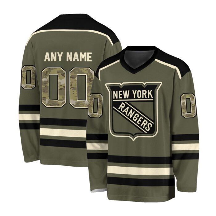 NHL New York Rangers Special Camo V-neck Hockey Jersey FHJ301