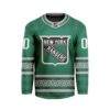 NHL New York Rangers Special Design For St.Patrick's Day Hockey Jersey Collar Logo FHC1003