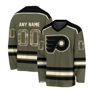 NHL Philadelphia Flyers Special Camo V-neck Hockey Jersey FHJ301
