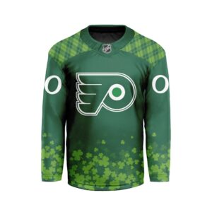 NHL Philadelphia Flyers Special Design For St.Patrick's Day Hockey Jersey Collar Logo FHC1004