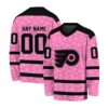 NHL Philadelphia Flyers Special Pink V-neck Hockey Jersey FHJ301