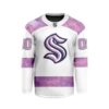 NHL Seattle Kraken Personalized Hockey Fights Cancer Design Hockey Jersey Collar Logo