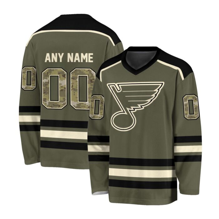 NHL St. Louis Blues Special Camo V-neck Hockey Jersey FHJ301